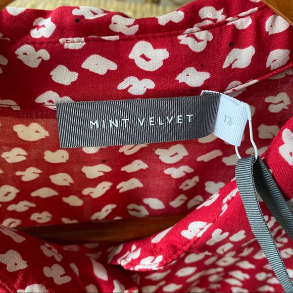 Mint Velvet Nwt Poppy Lips Midi Shirt 